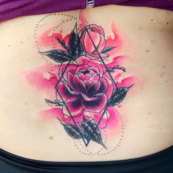 Brandon: Watercolor roses (cover up)